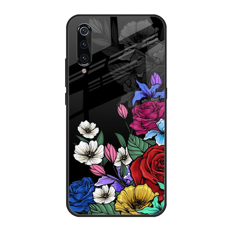 Rose Flower Bunch Art Xiaomi Mi A3 Glass Back Cover Online