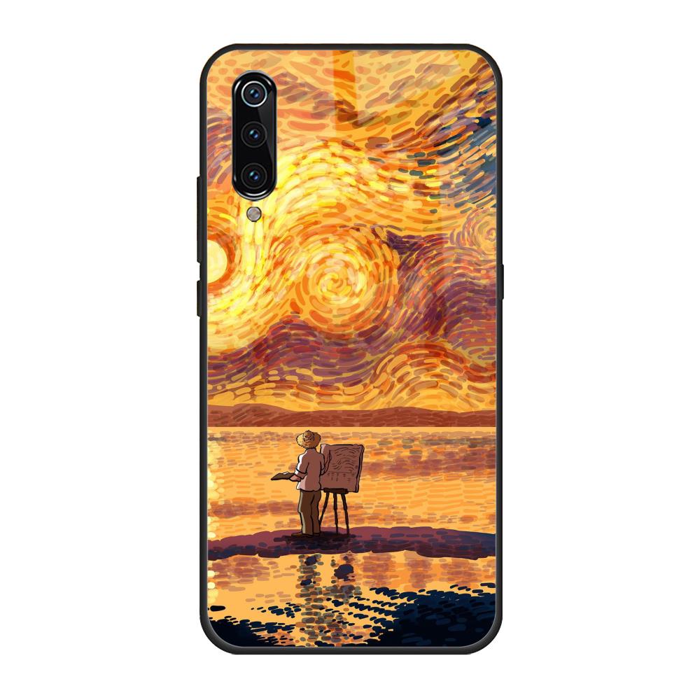 Sunset Vincent Xiaomi Mi A3 Glass Back Cover Online