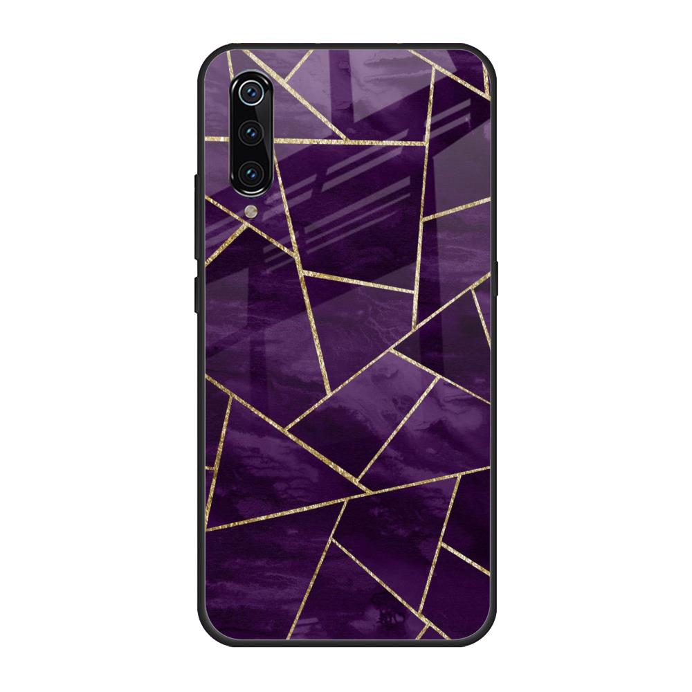 Geometric Purple Xiaomi Mi A3 Glass Back Cover Online