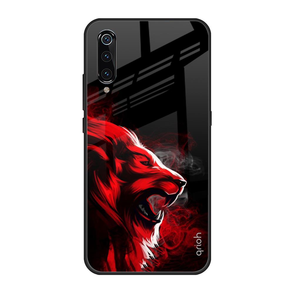 Red Angry Lion Xiaomi Mi A3 Glass Back Cover Online