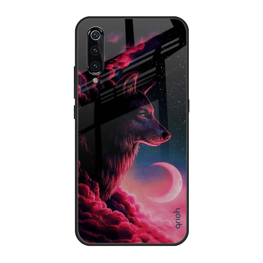 Moon Wolf Xiaomi Mi A3 Glass Back Cover Online