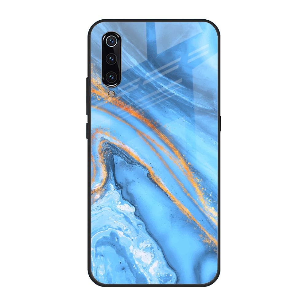 Vibrant Blue Marble Xiaomi Mi A3 Glass Back Cover Online