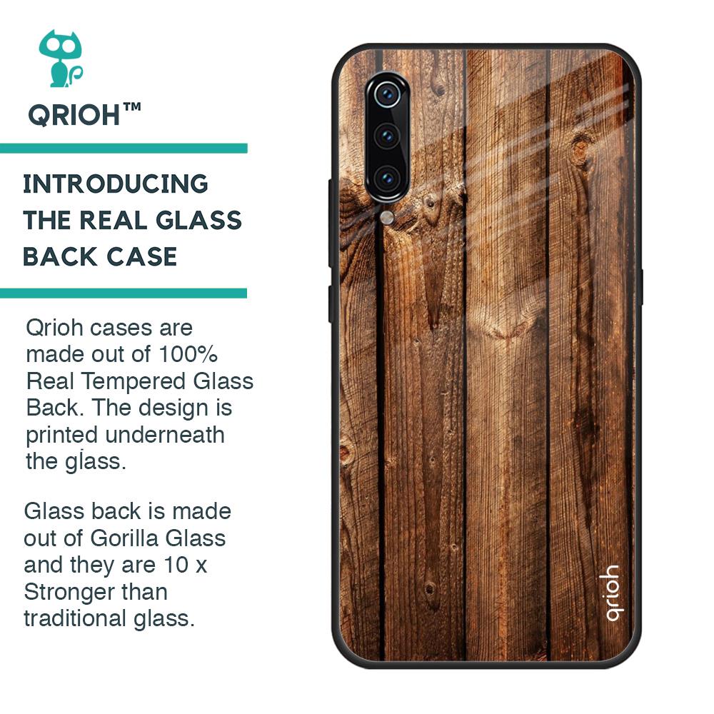Timber Printed Glass case for Xiaomi Mi A3