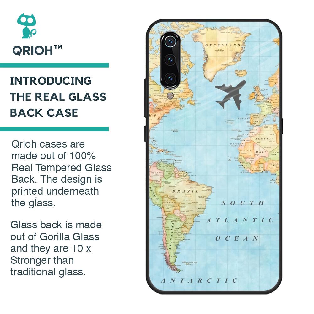 Travel Map Glass Case for Xiaomi Mi A3