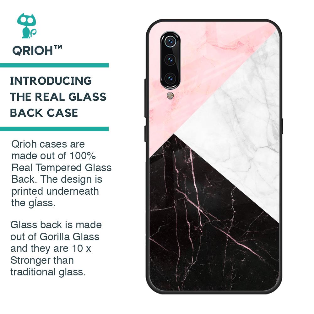 Marble Collage Art Glass Case For Xiaomi Mi A3