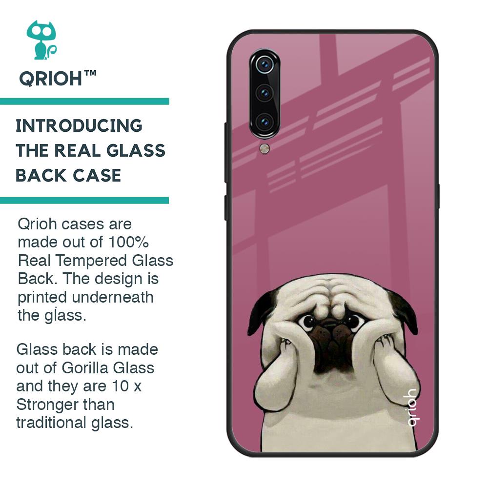 Funny Pug Face Glass Case For Xiaomi Mi A3