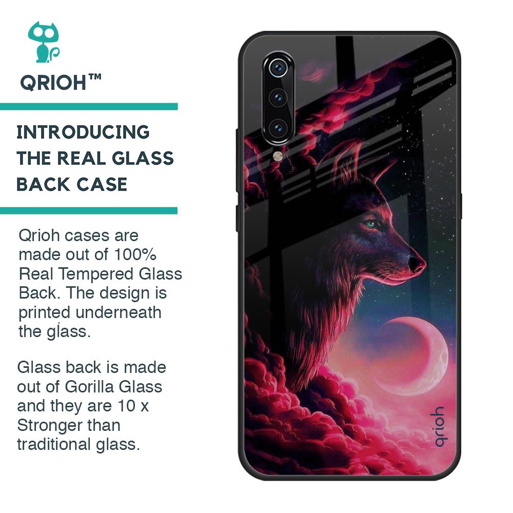 Moon Wolf Glass Case for Xiaomi Mi A3