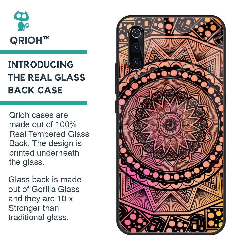 Floral Mandala Glass Case for Xiaomi Mi A3