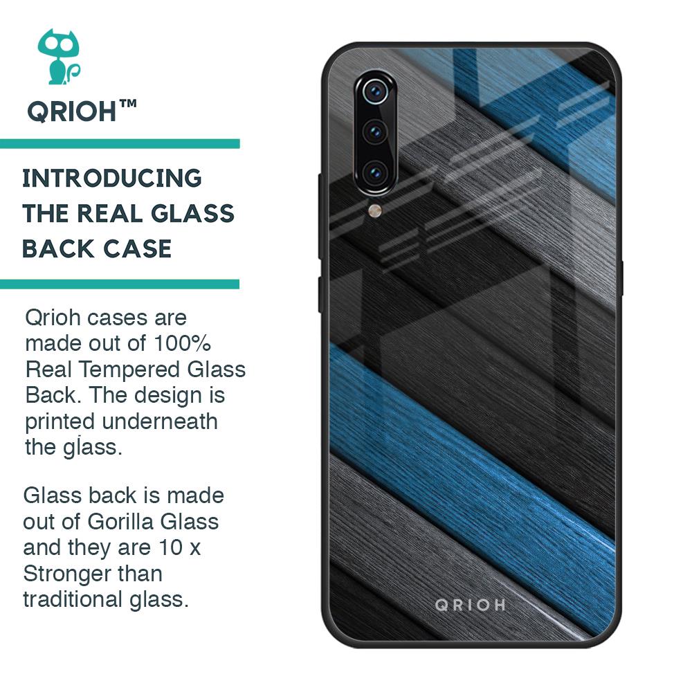 Multicolor Wooden Effect Glass Case for Xiaomi Mi A3