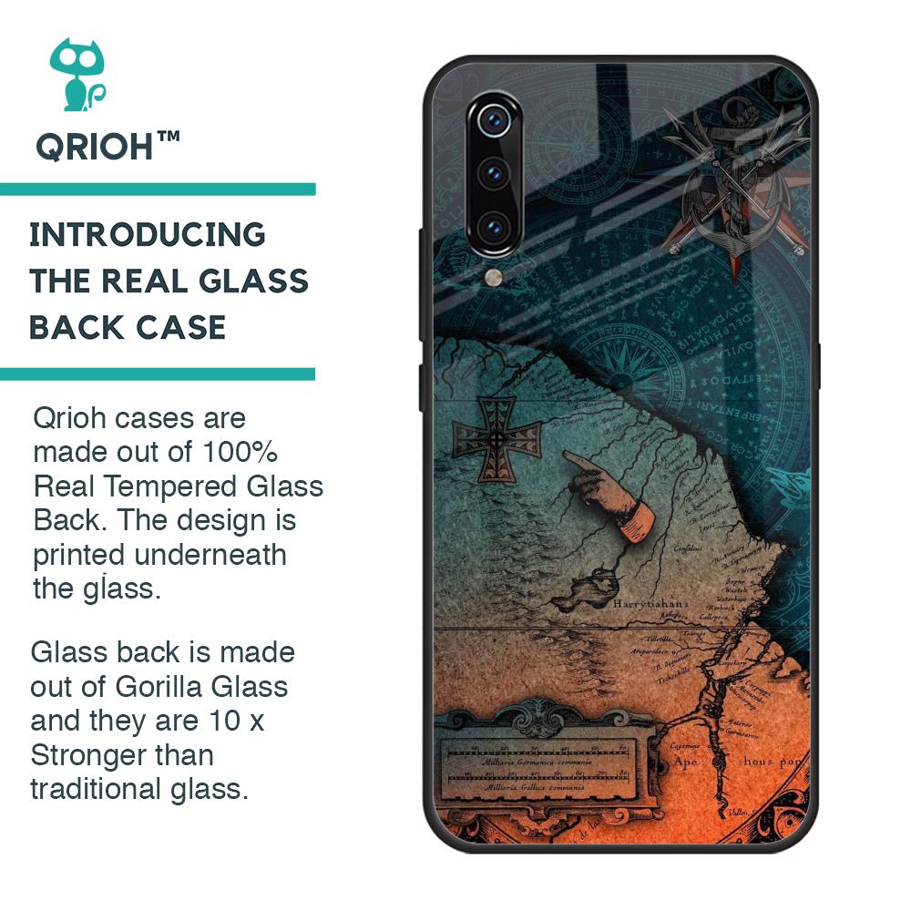 Geographical Map Glass Case for Xiaomi Mi A3