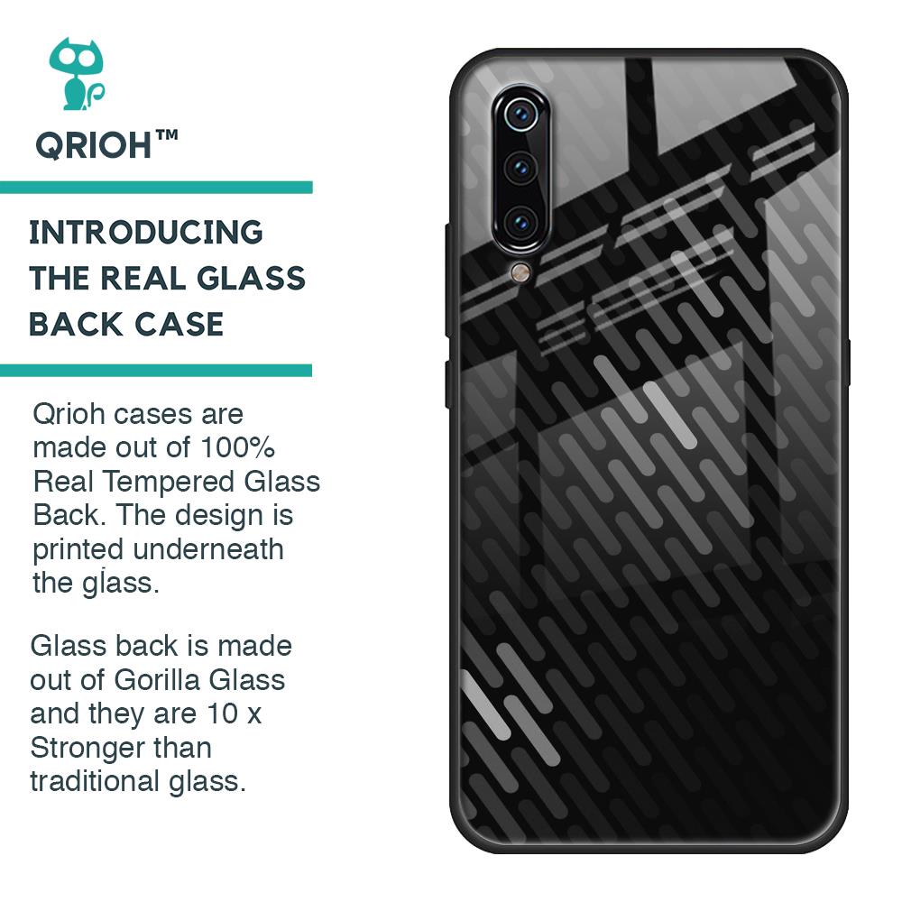 Dark Abstract Pattern Glass Case For Xiaomi Mi A3