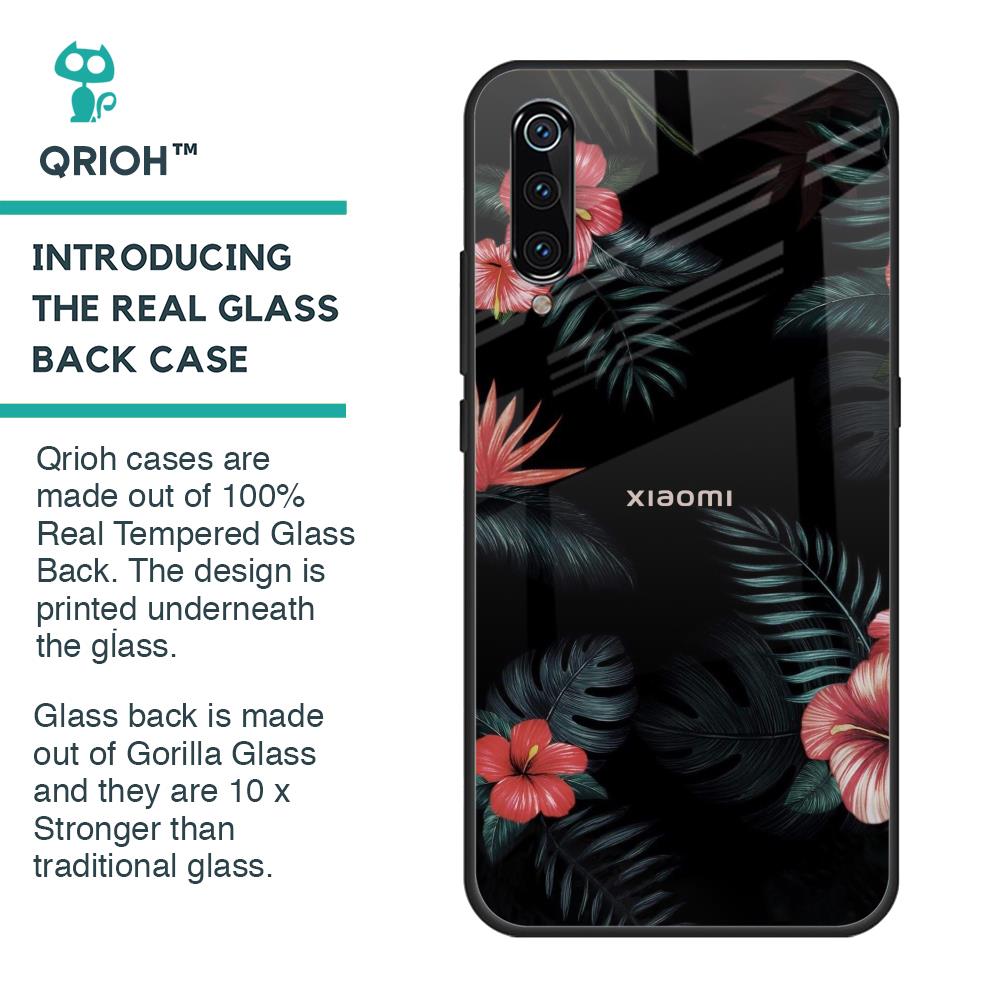 Tropical Art Flower Glass Case for Xiaomi Mi A3