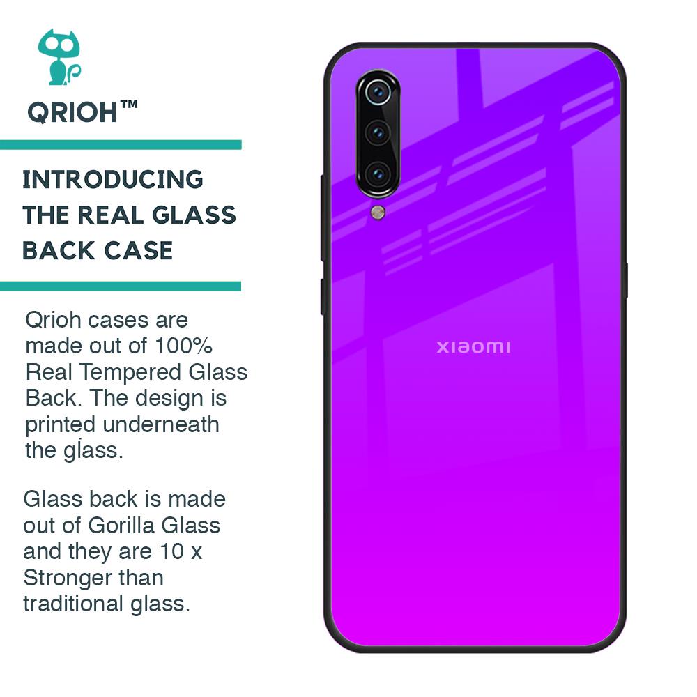 Purple Pink Glass Case for Xiaomi Mi A3