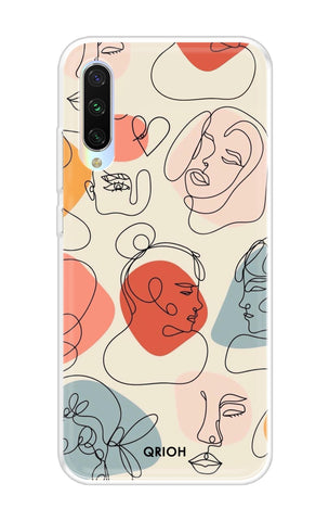 Abstract Faces Xiaomi Mi CC9 Back Cover