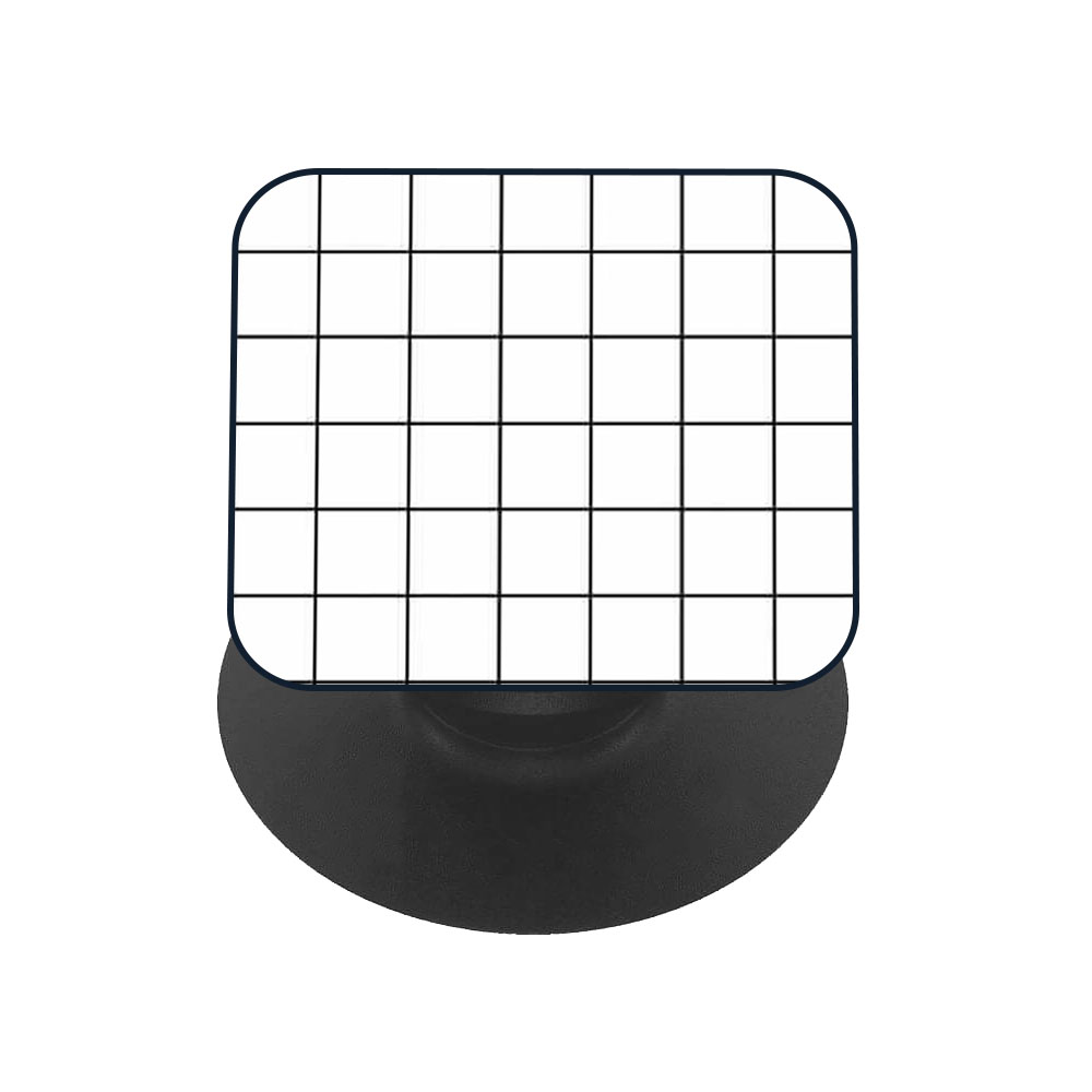 Checked Square Pattern Glass case with Square Phone Grip Combo