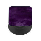 Geometric Purple Glass case with Square Phone Grip Combo