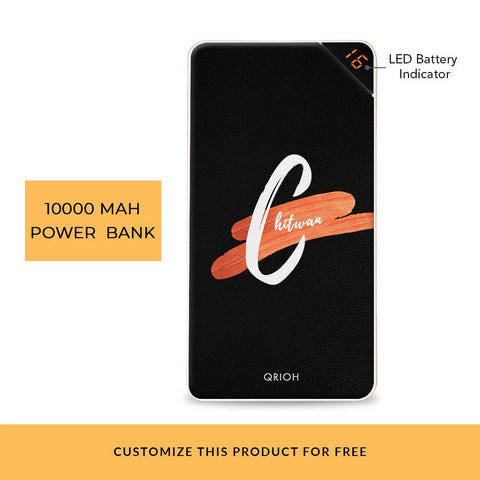 Saffron Brushstroke Customized Power Bank