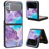 Alcohol ink Marble Glass Case for Samsung Galaxy Z Flip4 5G