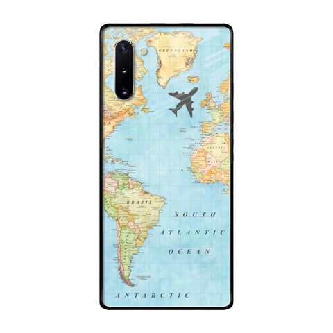 Travel Map Samsung Galaxy Note 10 Glass Back Cover Online