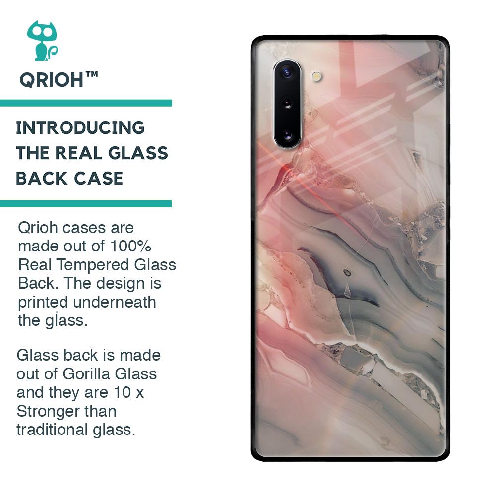 Pink And Grey Marble Glass Case For Samsung Galaxy Note 10