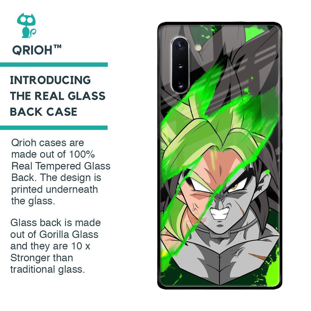 Anime Green Splash Glass Case for Samsung Galaxy Note 10
