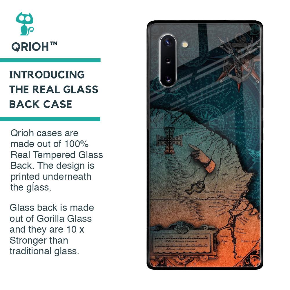 Geographical Map Glass Case for Samsung Galaxy Note 10