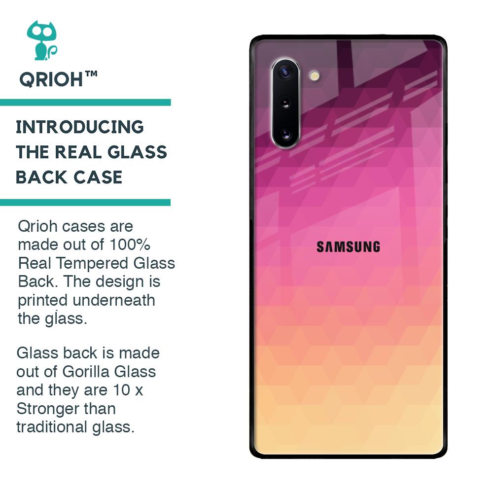 Geometric Pink Diamond Glass Case for Samsung Galaxy Note 10