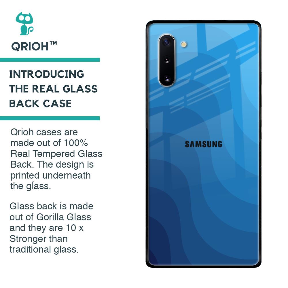 Blue Wave Abstract Glass Case for Samsung Galaxy Note 10