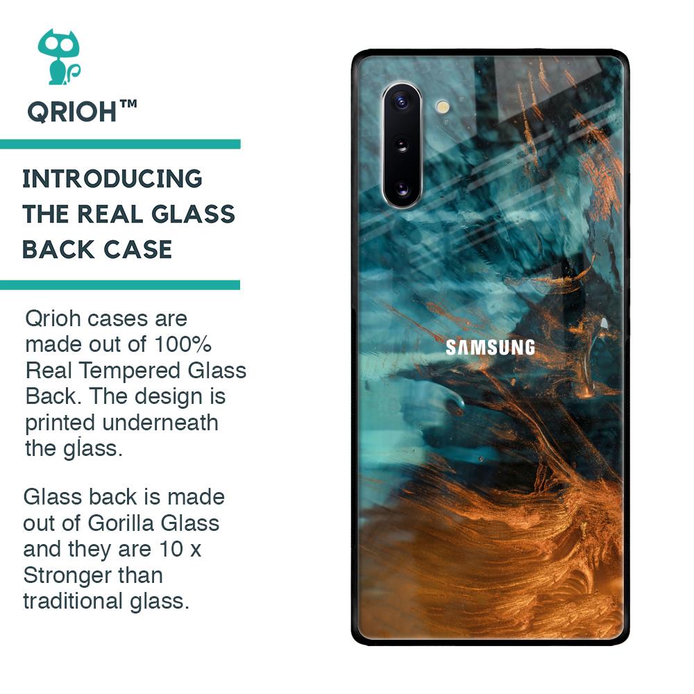 Golden Splash Glass Case for Samsung Galaxy Note 10