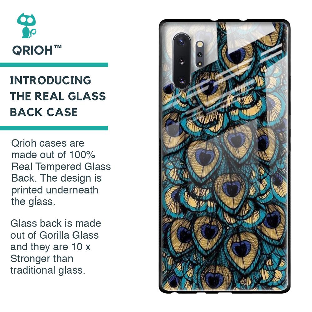 Peacock Feathers Glass case for Samsung Galaxy Note 10 Plus