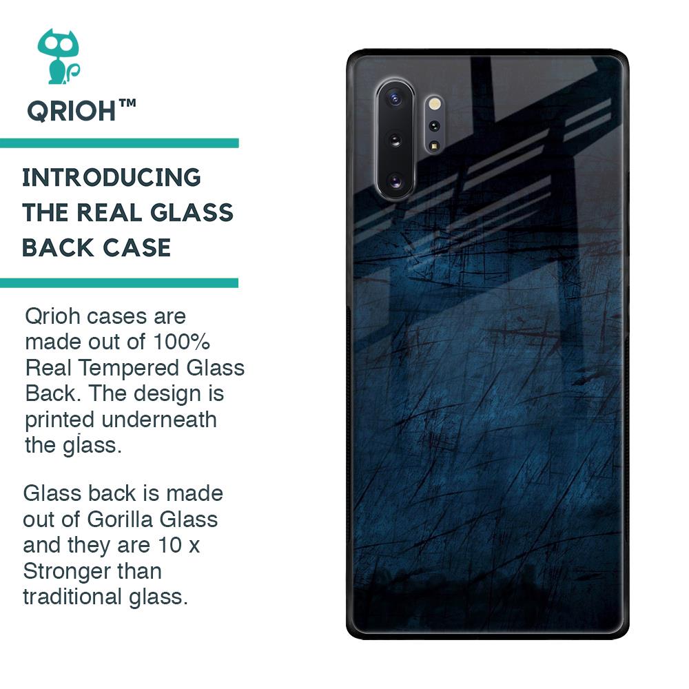 Dark Blue Grunge Glass Case for Samsung Galaxy Note 10 Plus