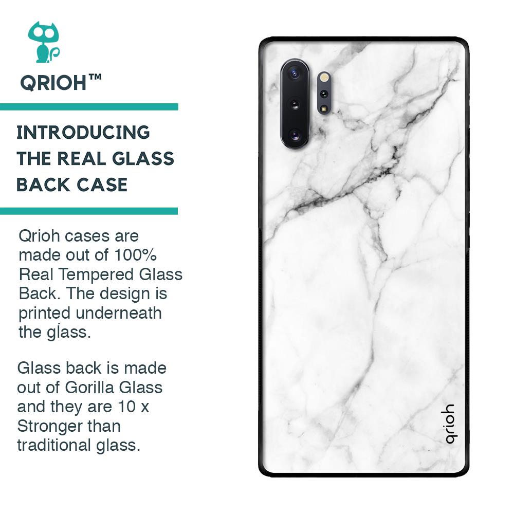 Modern White Marble Glass case for Samsung Galaxy Note 10 Plus