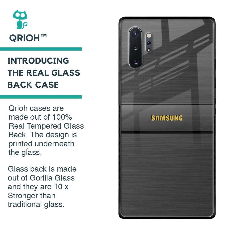 Grey Metallic Glass Case For Samsung Galaxy Note 10 Plus