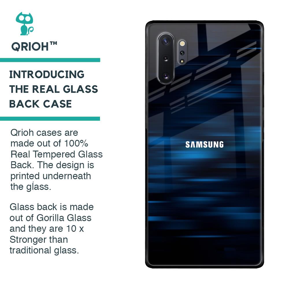 Blue Rough Abstract Glass Case for Samsung Galaxy Note 10 Plus