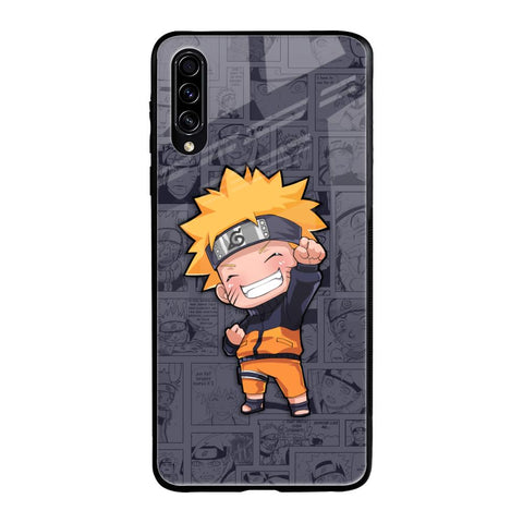 Orange Chubby Samsung Galaxy A30s Glass Back Cover Online