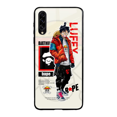 Bape Luffy Samsung Galaxy A30s Glass Back Cover Online