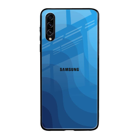 Blue Wave Abstract Samsung Galaxy A30s Glass Back Cover Online