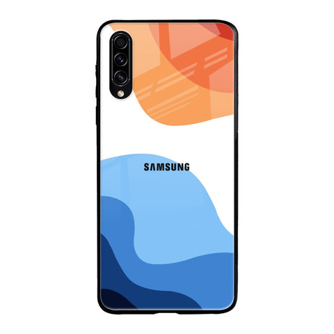 Wavy Color Pattern Samsung Galaxy A30s Glass Back Cover Online