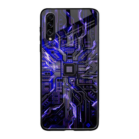 Techno Color Pattern Samsung Galaxy A50s Glass Back Cover Online