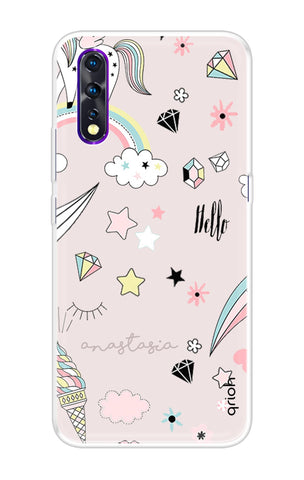 Unicorn Doodle Vivo Z1X Back Cover