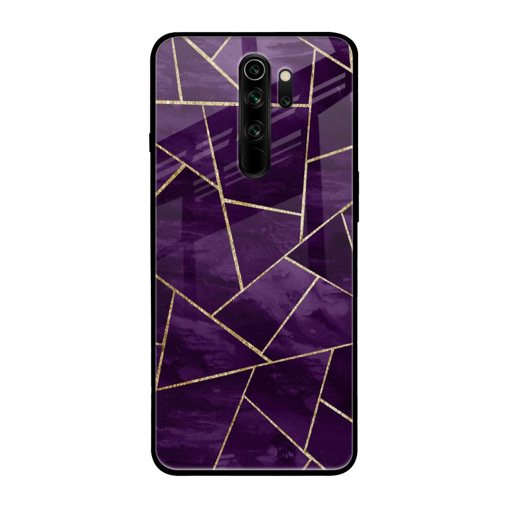 Geometric Purple Xiaomi Redmi Note 8 Pro Glass Back Cover Online