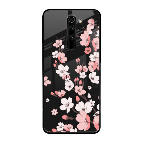 Black Cherry Blossom Xiaomi Redmi Note 8 Pro Glass Back Cover Online