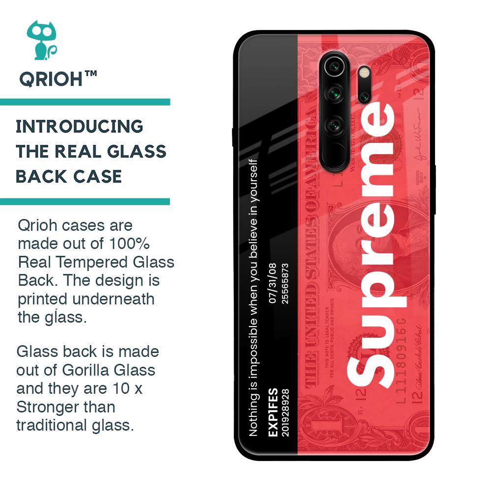 Supreme Ticket Glass Case for Xiaomi Redmi Note 8 Pro