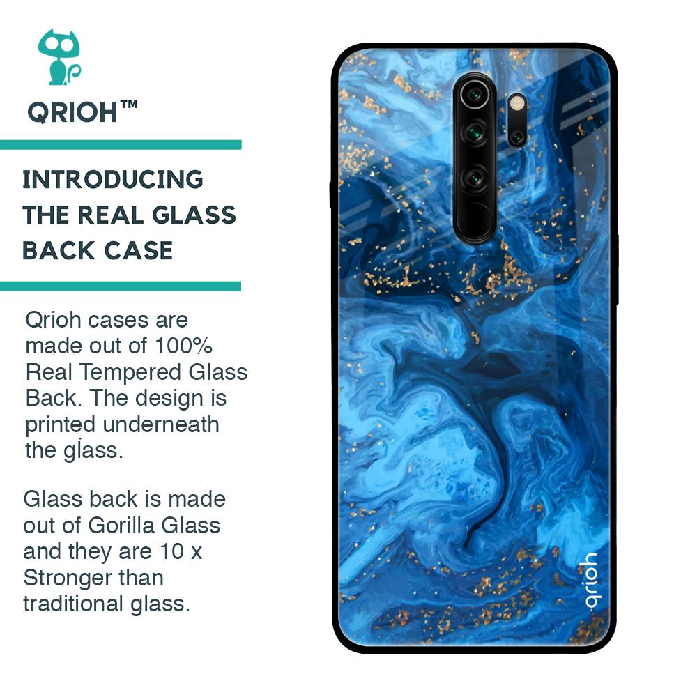 Gold Sprinkle Glass case for Xiaomi Redmi Note 8 Pro