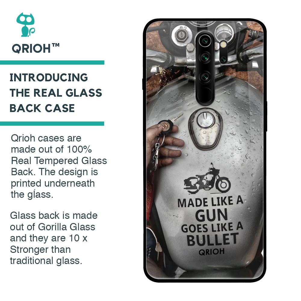 Royal Bike Glass Case for Xiaomi Redmi Note 8 Pro