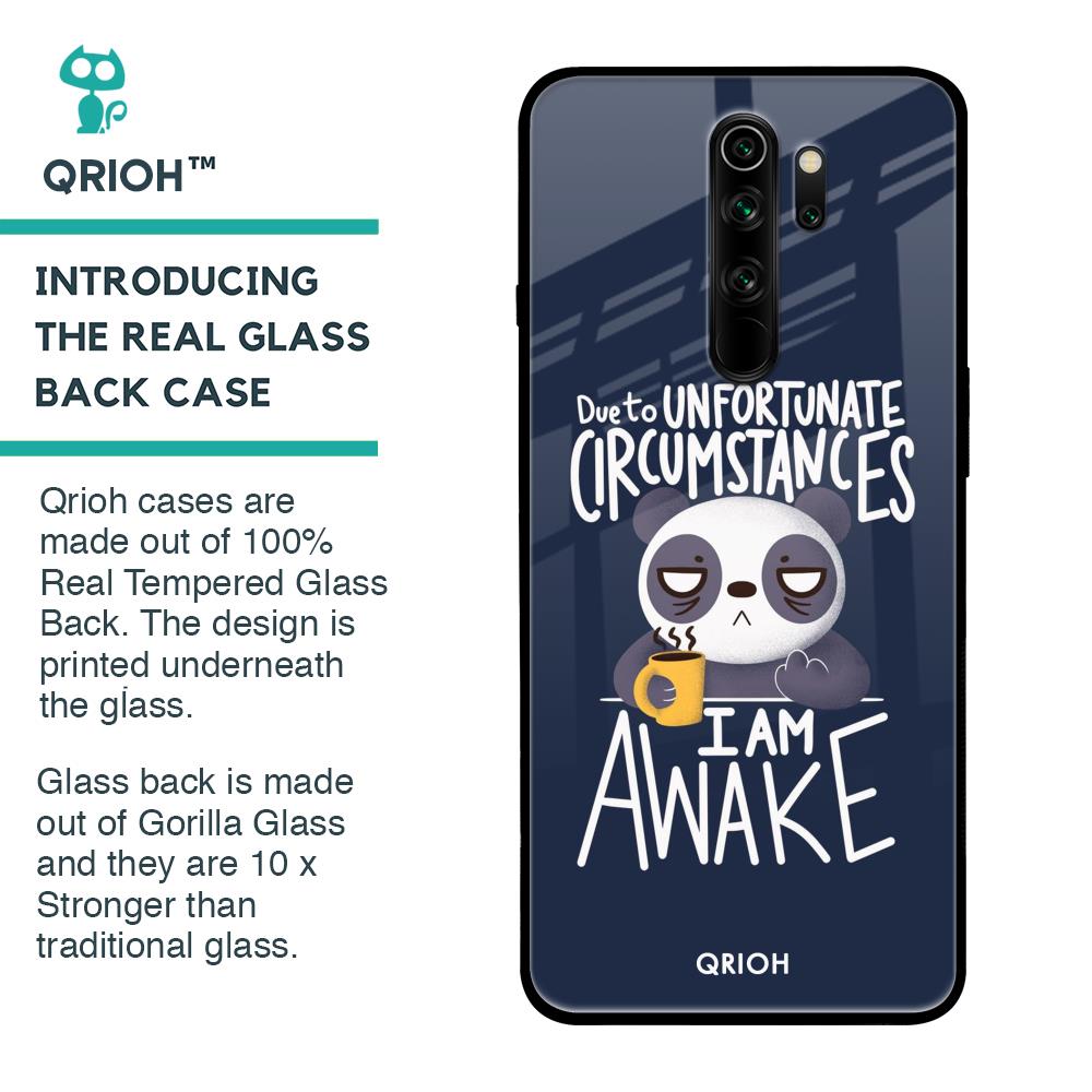 Struggling Panda Glass Case for Xiaomi Redmi Note 8 Pro