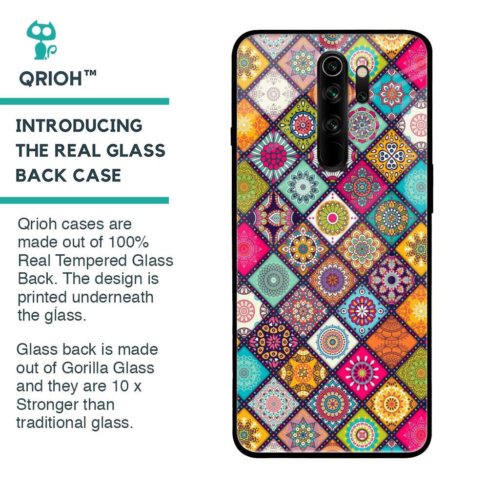 Multicolor Mandala Glass Case for Xiaomi Redmi Note 8 Pro