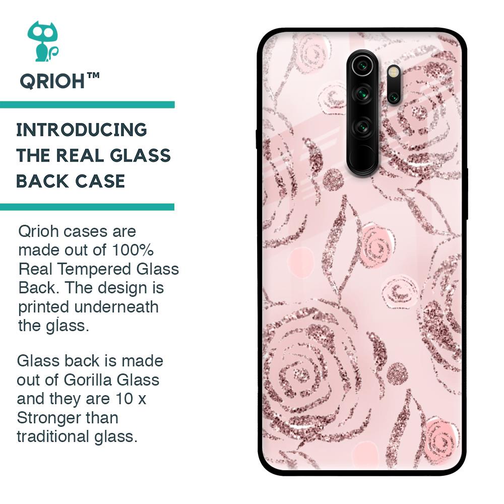 Shimmer Roses Glass case for Xiaomi Redmi Note 8 Pro
