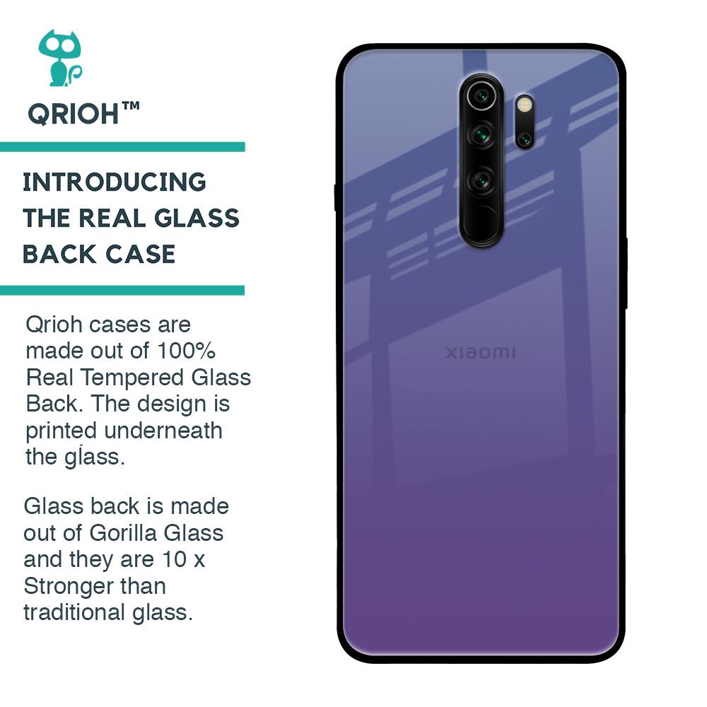 Indigo Pastel Glass Case For Xiaomi Redmi Note 8 Pro