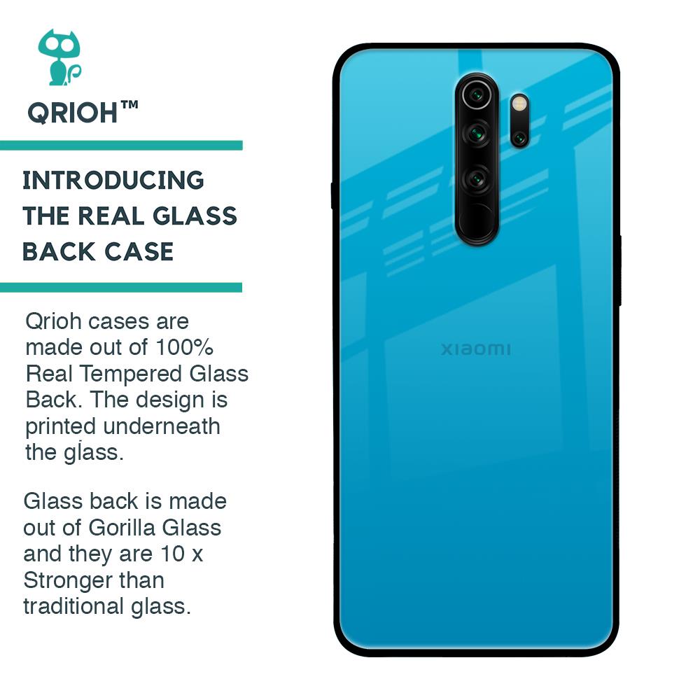 Blue Aqua Glass Case for Xiaomi Redmi Note 8 Pro